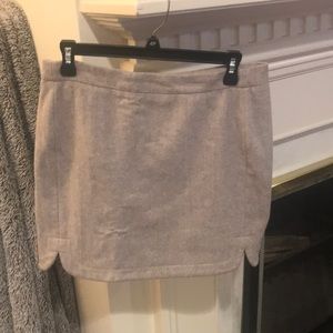 J Crew tan wool mini skirt